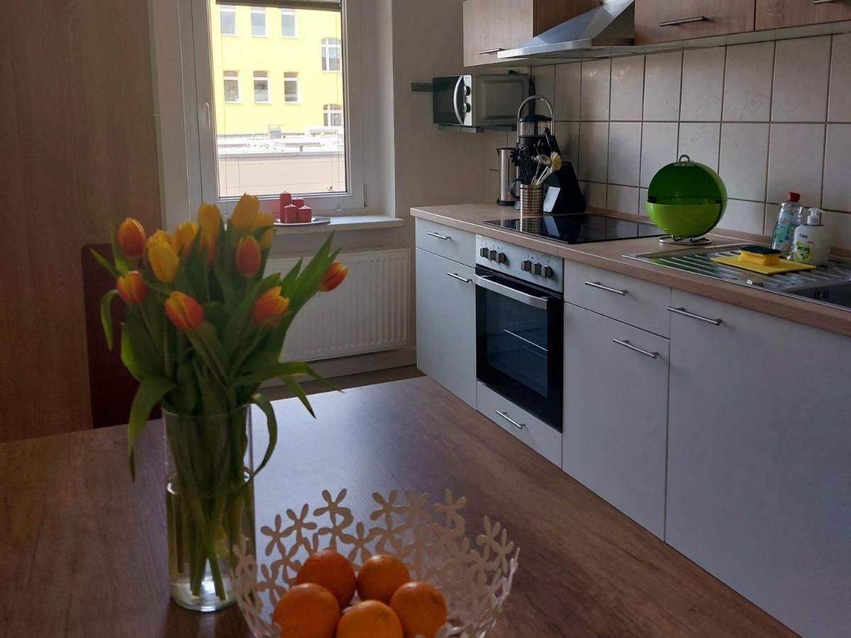 Schoene Zwei-Zimmer-Wohnung "W2" Mit 4 Einzelbetten Und Wlan In Zwenkau Bei Leipzig Im Neuseenland Kültér fotó
